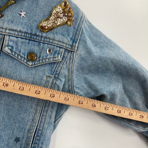 Vintage Guess Georges Marciano Denim Trucker Jacket Toddler 3T 80s DIY - Picture 9 of 10